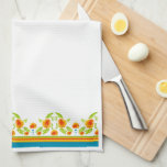 Country Style Marigolds Border Kitchen Towel<br><div class="desc">A Tea Towel or Kitchen Towel,  with a border of Pot Marigold flowers,  top and bottom. Part of the Posh & Painterly 'Marigold Medley' collection</div>
