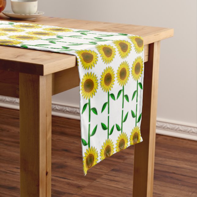 Country Style Sunflower Decorative Table Runner (In Situ)