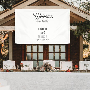 Country Style Welcome To Our Wedding Hanging Banner