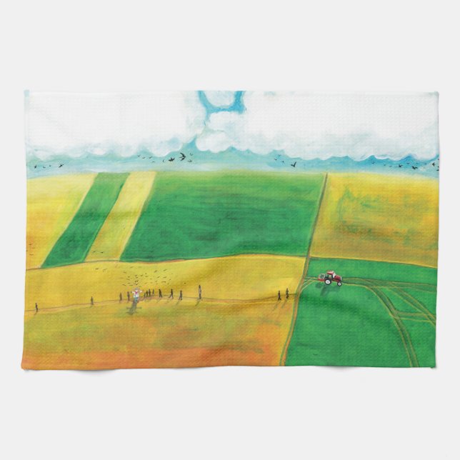 Country Summer Day Tea Towel (Horizontal)