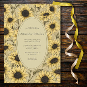 Country Sunflower Bridal Shower Invitation