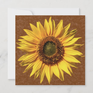 Country Sunflower Brown Bridal Shower Invitation
