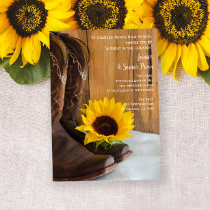 Country Sunflower Junior / Senior Prom Invitation