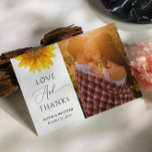 Country sunflower. Rustic floral wedding thank you Postcard<br><div class="desc">Country floral thank you photo postcard with watercolor sunflower for rustic wedding. Please contact me if you need additional items.</div>