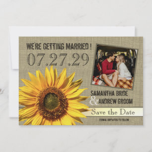 Country Sunflower Save the Date