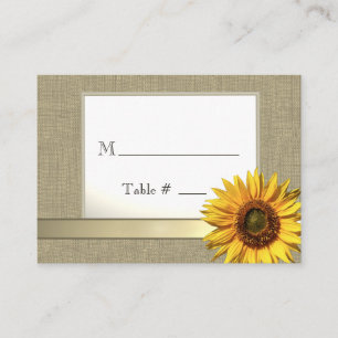 Country Sunflower Seating Cards