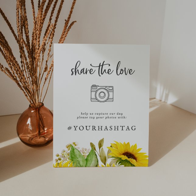 Country Sunflower Share The Love Hashtag Sign (Creator Uploaded)