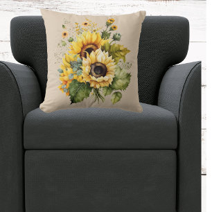 Country Sunflower Splendour  Cushion