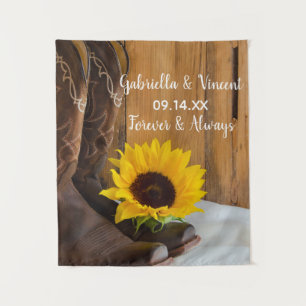 Country Sunflower Western Wedding Keepsake Tapestry