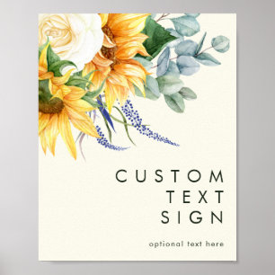 Country Sunflower Yellow Cards and Gifts Custom Poster