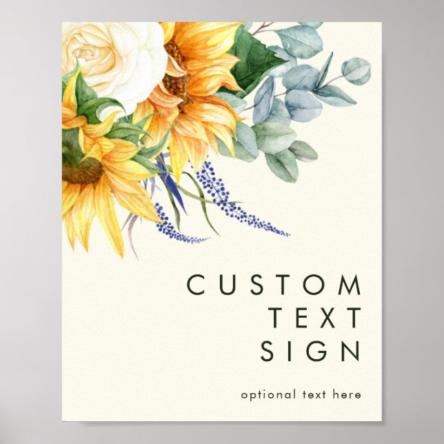 Country Sunflower | Yellow Cards and Gifts Custom Poster (Front)