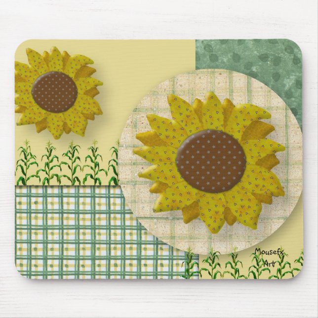 Country Sunflowers Mousepad (Front)