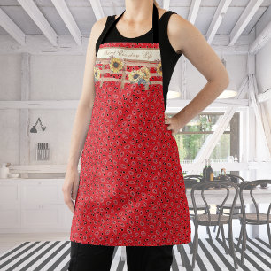 Country Sunflowers on Bandanna Print Custom  Apron