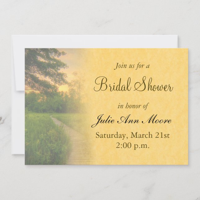 Country Sunset Bridal Shower Invitation (Front)