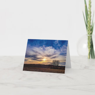 Country sunset note card