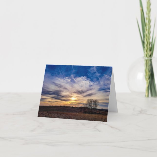Country sunset note card (Front)