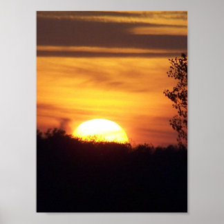 country sunset poster
