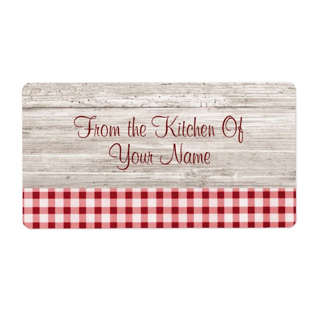 Country Table Product Label (Front)