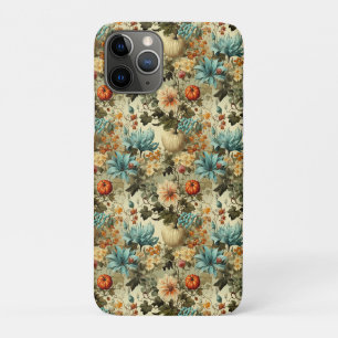 Country Teal Pumpkin Floral Vintage Case-Mate iPhone Case