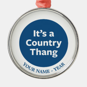 Country Thang Metal Tree Decoration