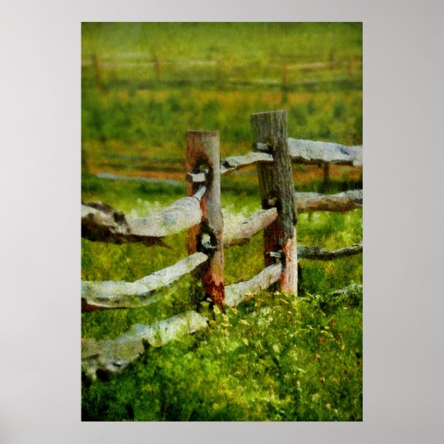 Country - The old fence post Poster (Front)