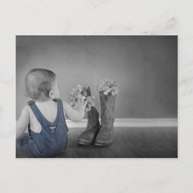 Country Theme Baby Shower Invitation Postcard (Front)