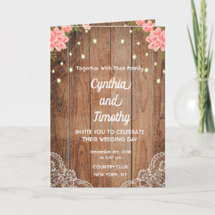 Country Theme Wedding Card (5" x 7")