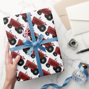 Country Tractors fun wrapping paper
