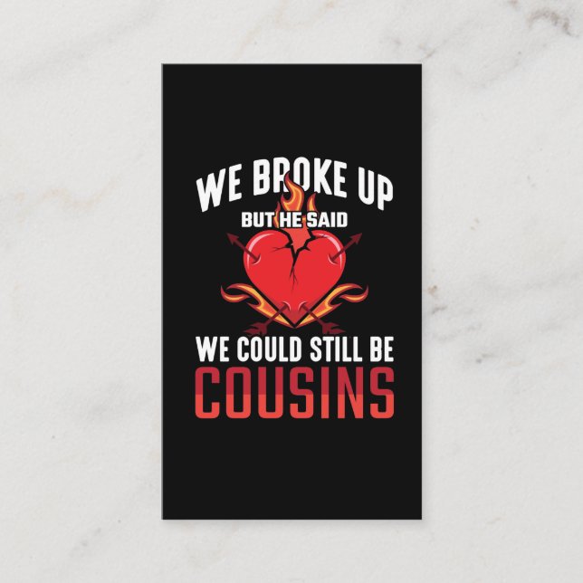 Country Trash Relationship Divorce Break up couple Business Card (Front)