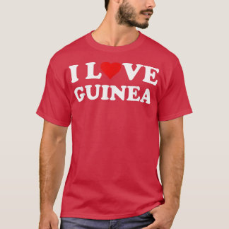 Country Travel Souvenir I Love Guinea  T-Shirt