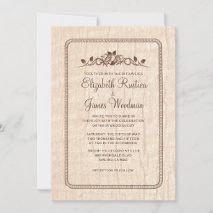 Country Tree Bark Wedding Invitations
