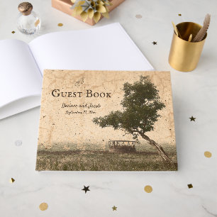 Country Tree Rustic Vintage Antique Wedding Guest Book