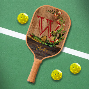 Country Trumpet Flower and Bee Pickleball Paddle