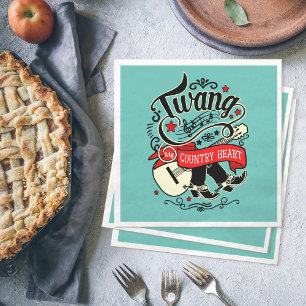 Country Twang Red/Black ID464 Napkin