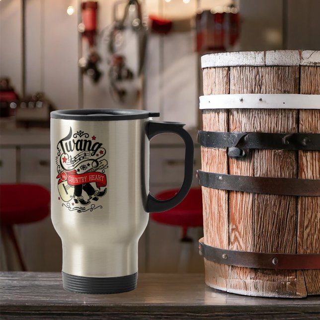 Country Twang Red/Black ID464 Travel Mug (Creator Uploaded)