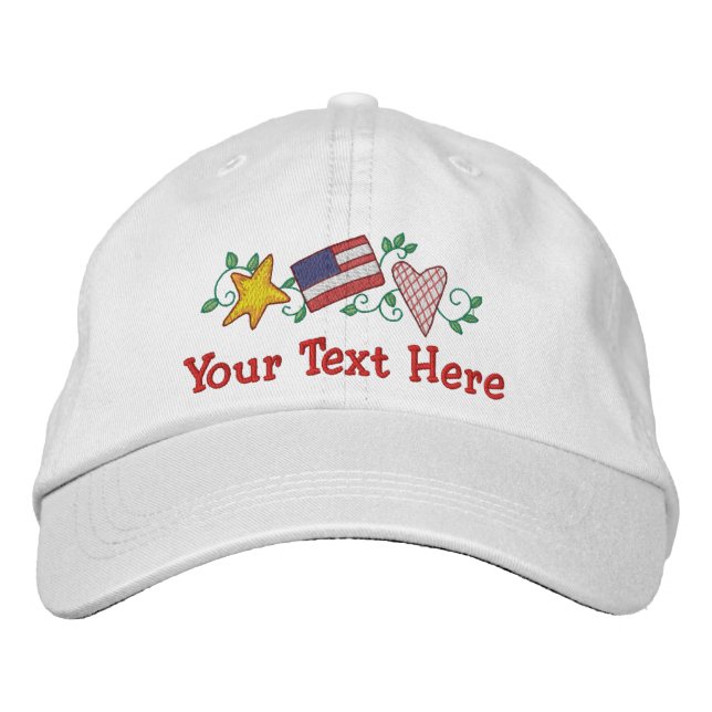 Country USA - Customise Embroidered Hat (Front)