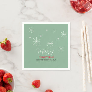 Country Village Snow White Christmas Napkin