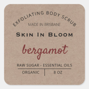 Country Vintage Body Scrub Product Labels