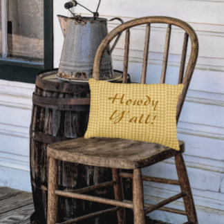 Country Vintage Brown Cream Personalized Porch Decorative Cushion