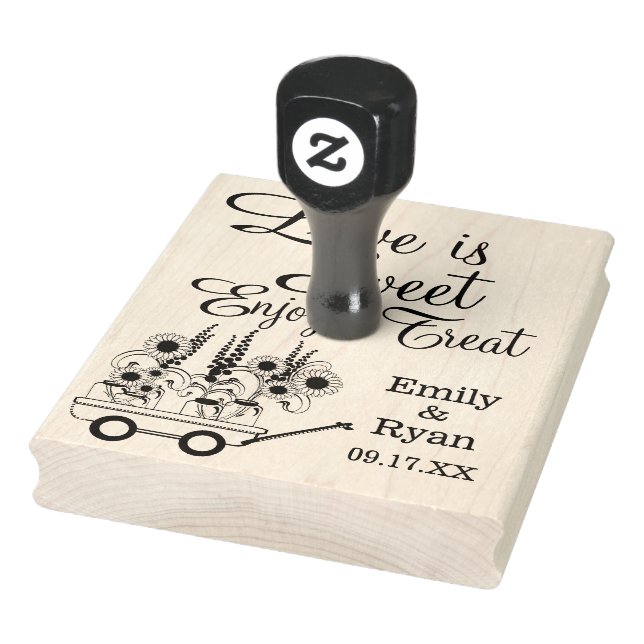 Country Wagon Love is Sweet Rubber Stamp (Stamp)