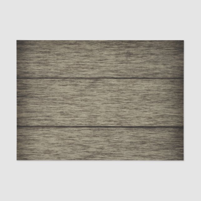 Country Weathered Wood Background Textured Tissue Paper (Front)
