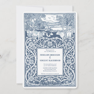 Country Wedding Cow Ranch Scenery  Invitation