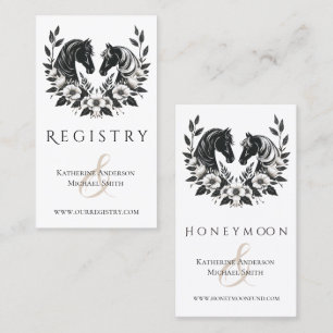 Country Wedding-Horses and Flowers Business Card