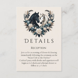 Country Wedding-Horses in Love Enclosure Card