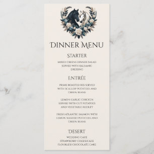 Country Wedding-Horses in Love Wedding Menu