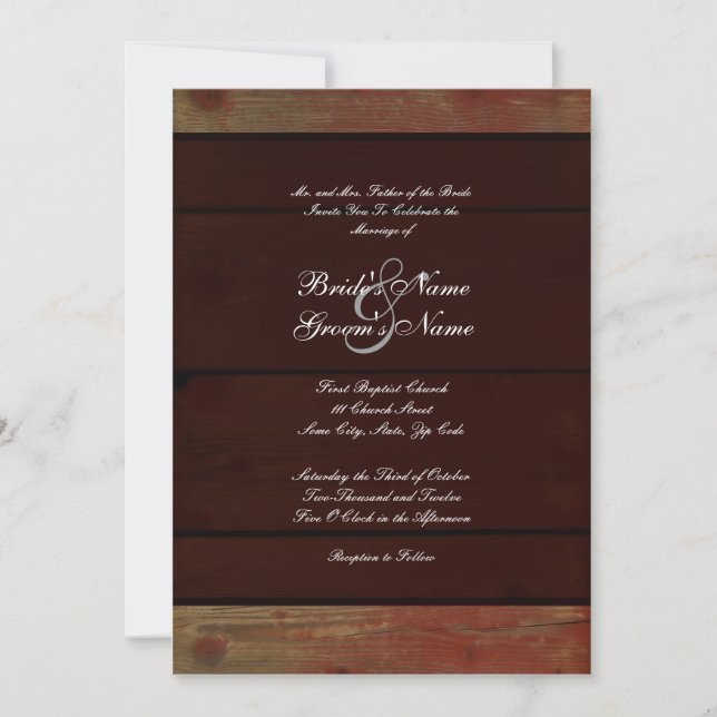 Country  Wedding Invitation (Front)