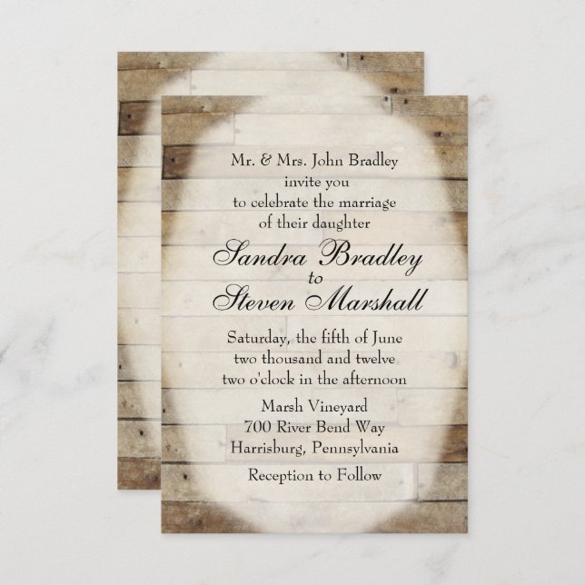 Country Wedding Invitations (Front/Back)