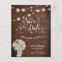Country Wedding Mason Jar Daisies BarefootBride™