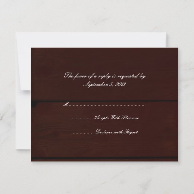 Country Wedding RSVP Card (Front)