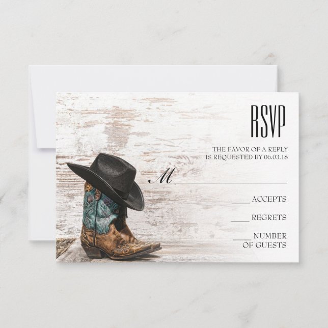 Country Wedding (RSVP Card) RSVP Card (Front)